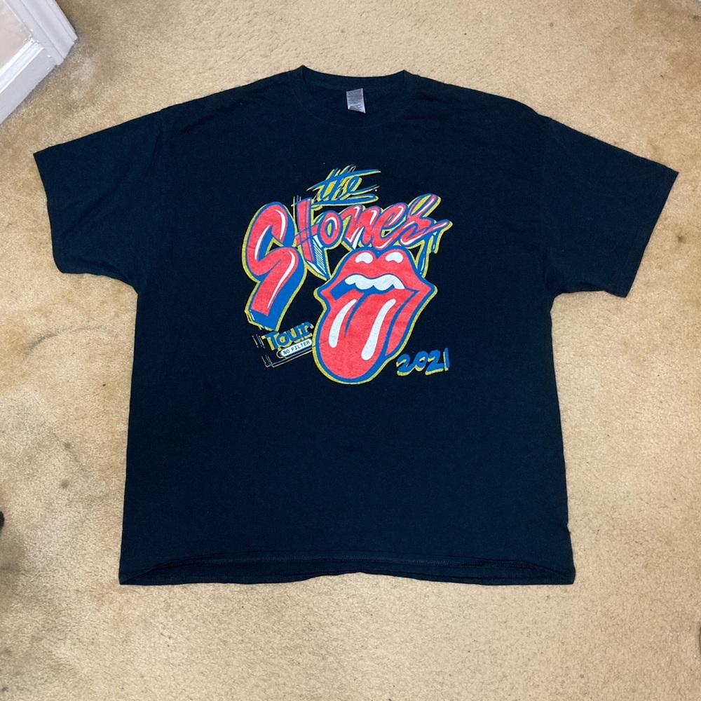 Rolling Stones Concert Tee US Tour 2021 No Filter Adult Black T-shirt Size 2XL